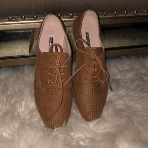 Gently used size 37 (US 6) brown loafers